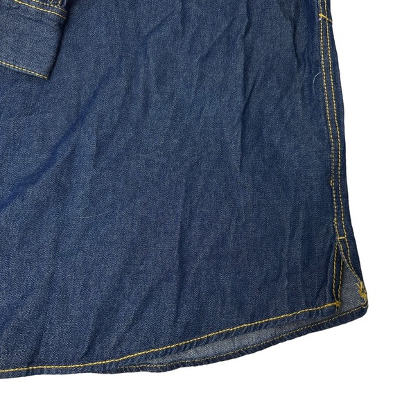 ROCAWEAR Vintage Mens Blue Denim Button Up Jacket Trucker Hip Hop Y2K 3XL - Picture 9 of 16